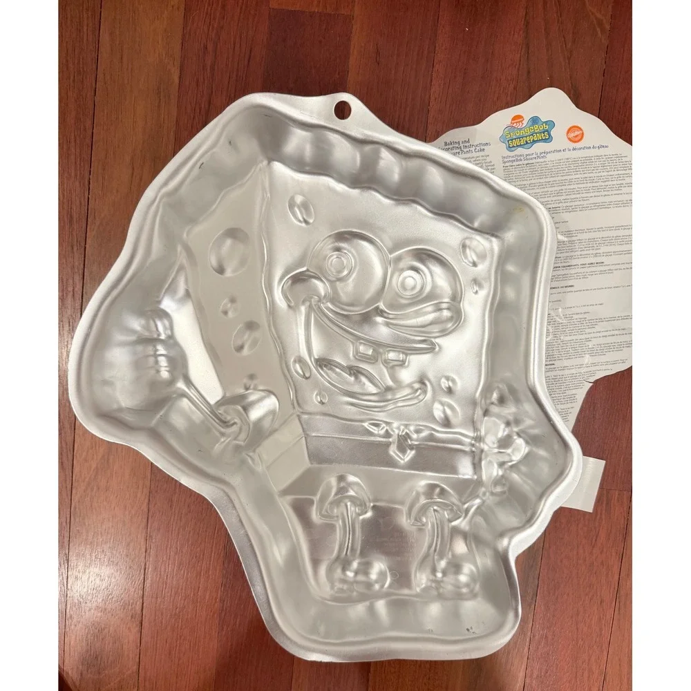 Wilton Cake Pan SpongeBob SquarePants Aluminum Silver Vintage 2002 2105-5130